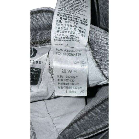 LEVI Denim Jeans 501 Original High Rise Straight Leg Button Fly Gray 24 W M NWT - Picture 4 of 6